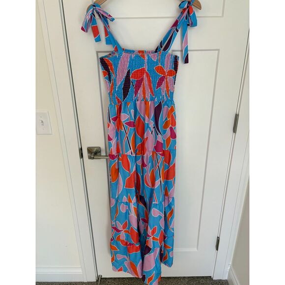 Women’s Floral Suspender Maxi Dress Sleeveless High Waist Size XL NWT - Picture 5 of 9